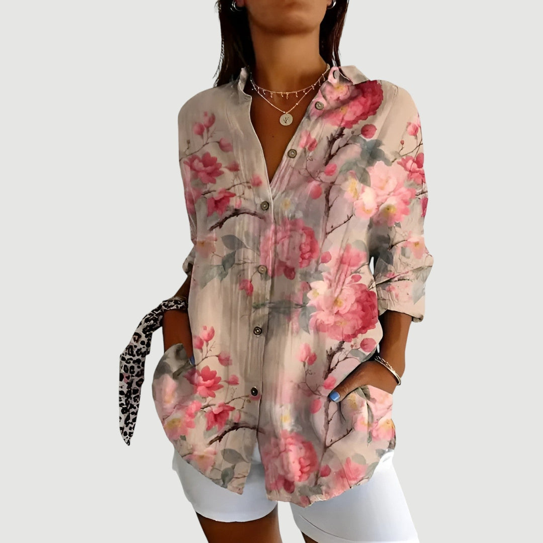 Bernabe™ - Farverig bluse til hverdagen
