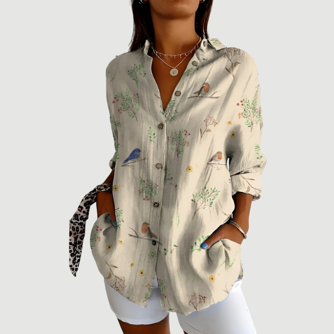 Elisha™ - Bluse med farverigt design