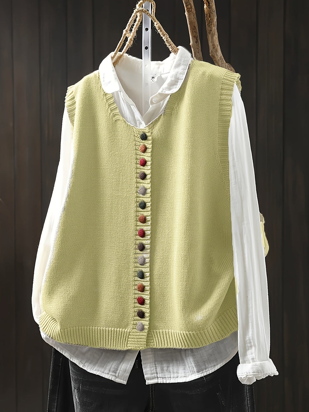Lene™ | Ærmeløs Strikket Vest
