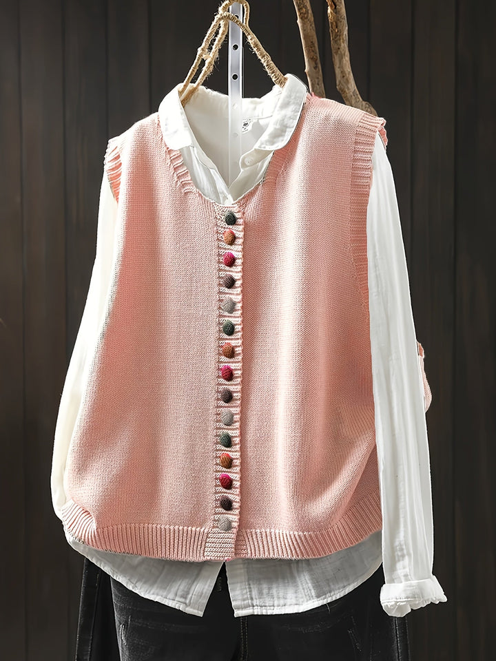 Lene™ | Ærmeløs Strikket Vest