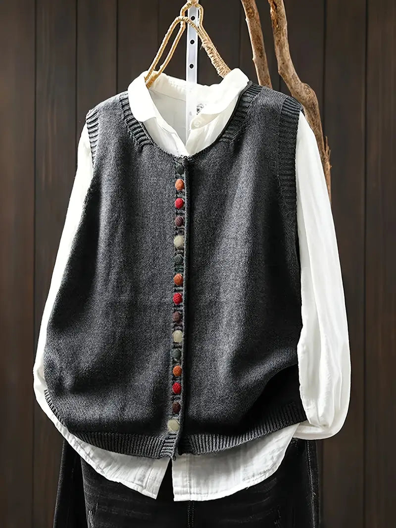 Lene™ | Ærmeløs Strikket Vest