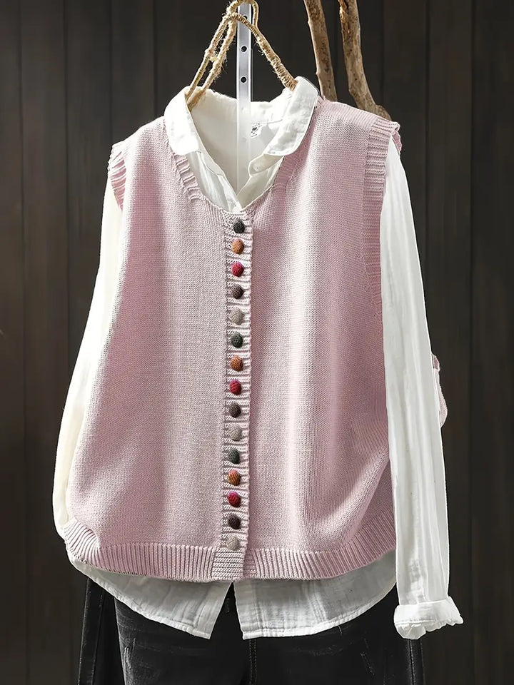 Lene™ | Ærmeløs Strikket Vest