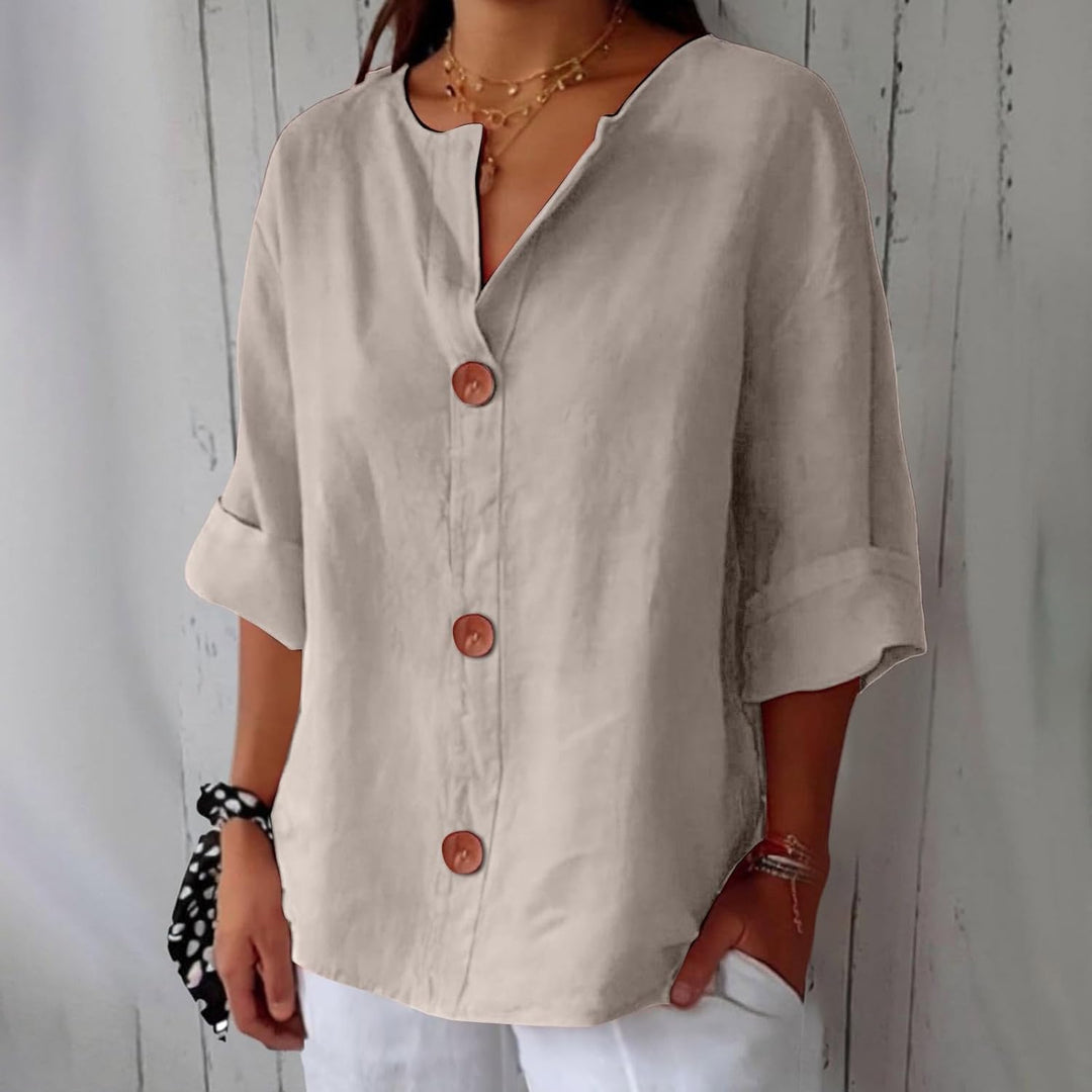 Noora™ | Casual hørbluse med tidløs elegance