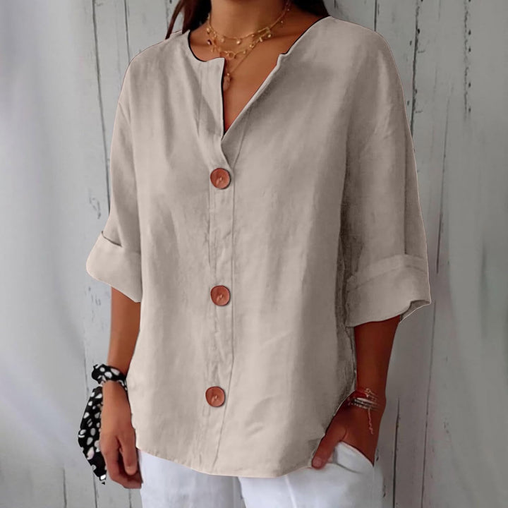 Noora™ | Casual hørbluse med tidløs elegance