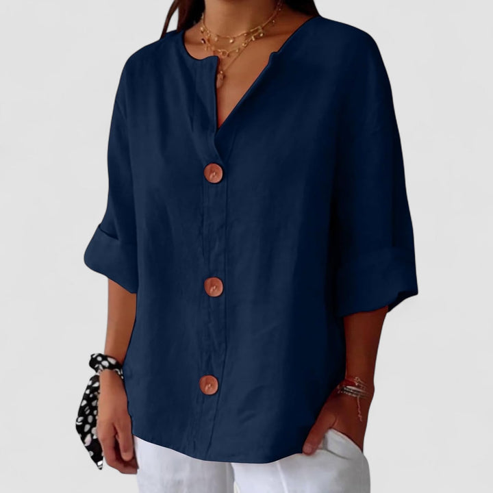 Noora™ | Casual hørbluse med tidløs elegance