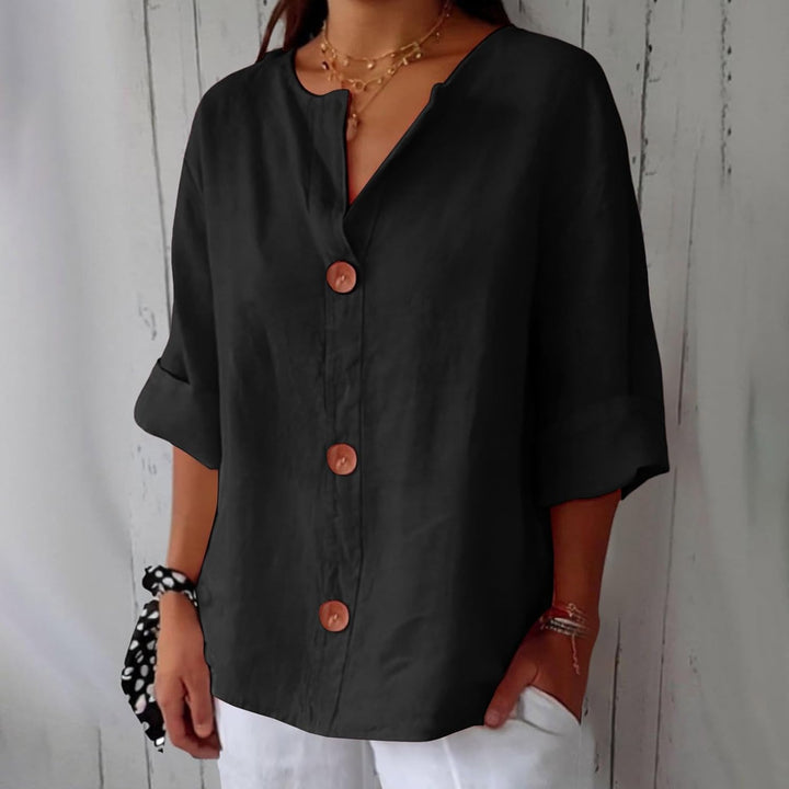 Noora™ | Casual hørbluse med tidløs elegance