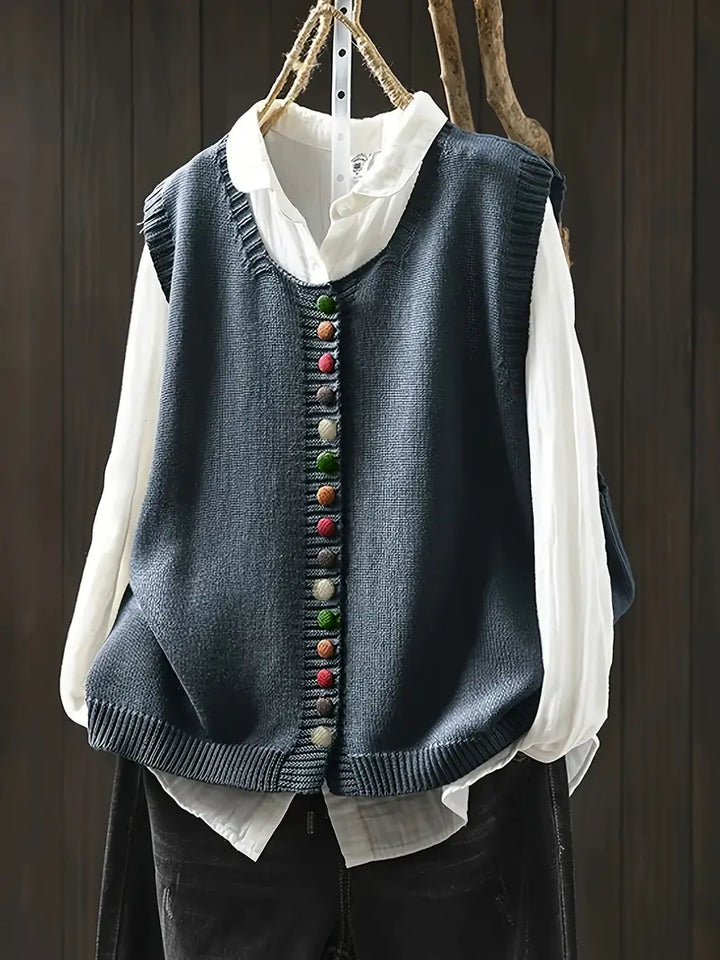 Lene™ | Ærmeløs Strikket Vest