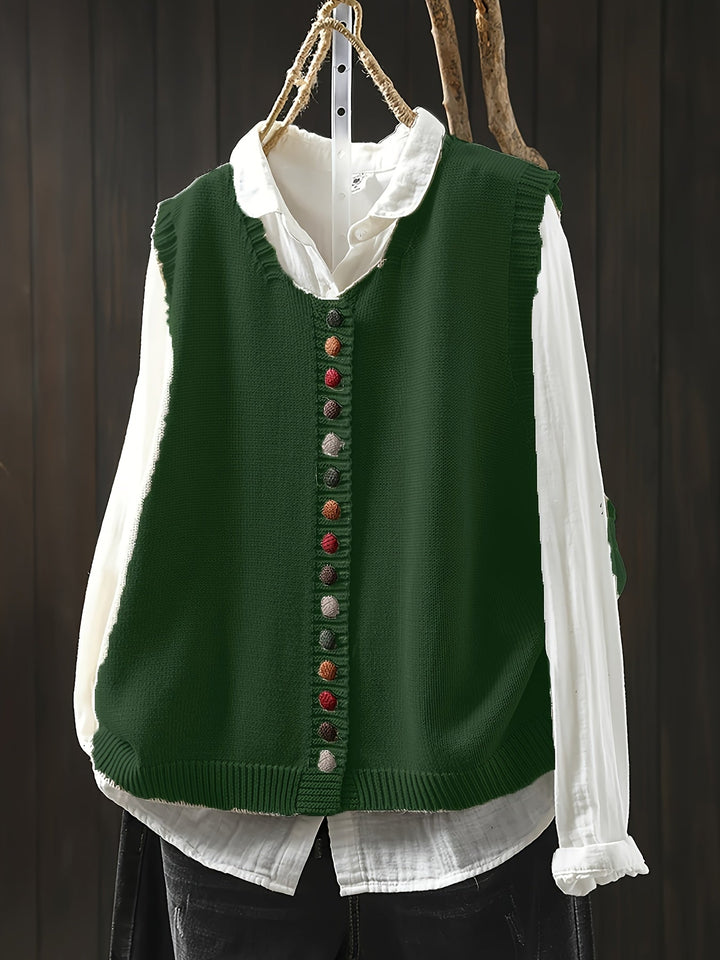 Lene™ | Ærmeløs Strikket Vest