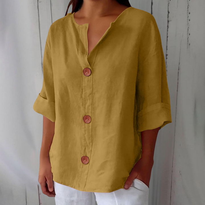 Noora™ | Casual hørbluse med tidløs elegance