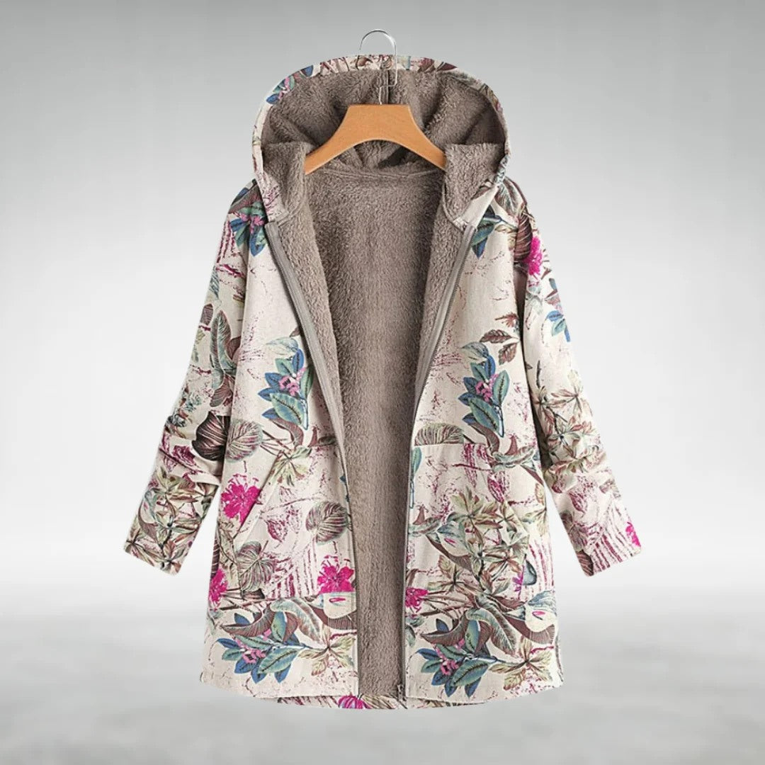 Emma™ | Stilfuld Blomstret Fleecejakke